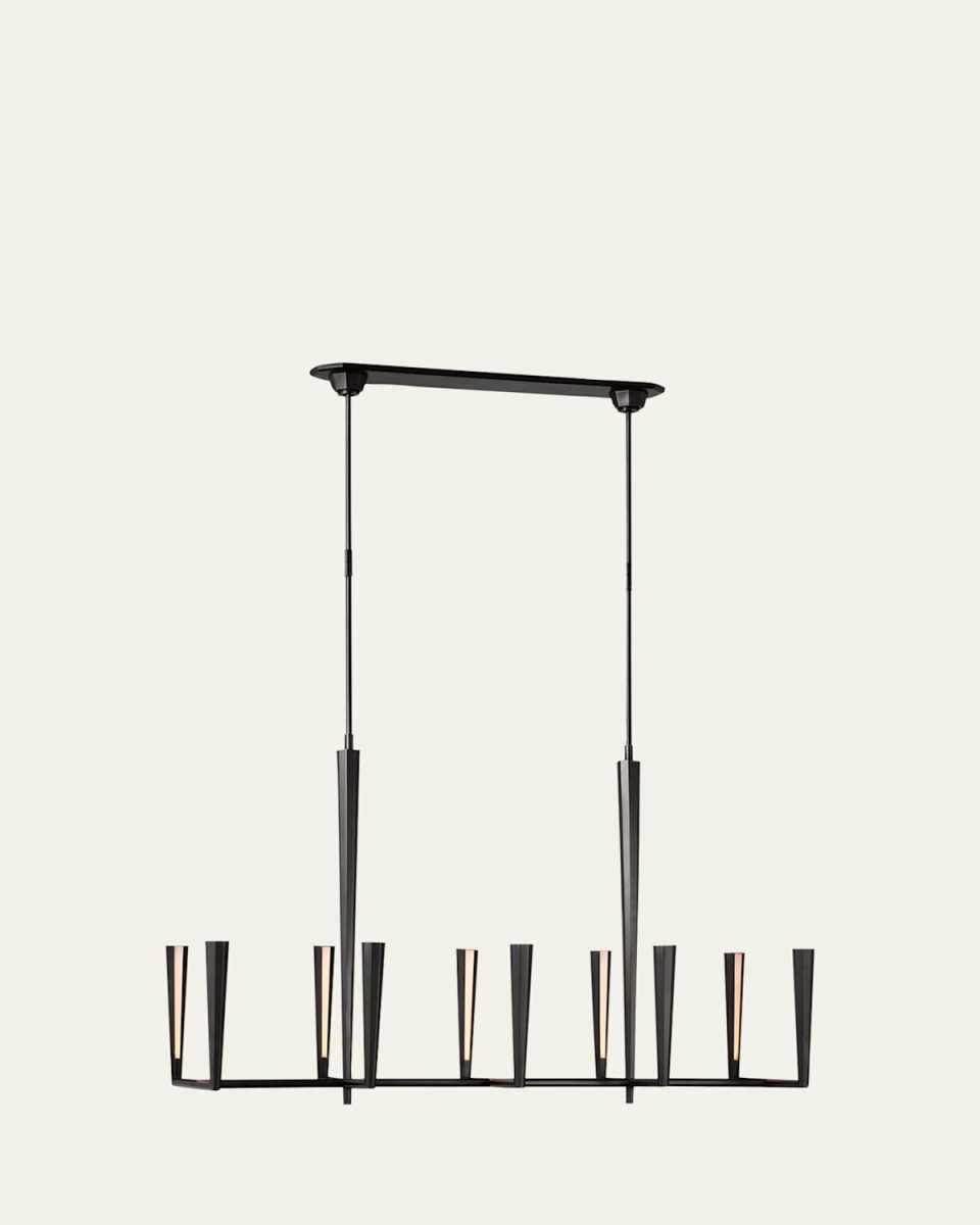 Galahad Large Linear Chandelier By Thomas O'Brien